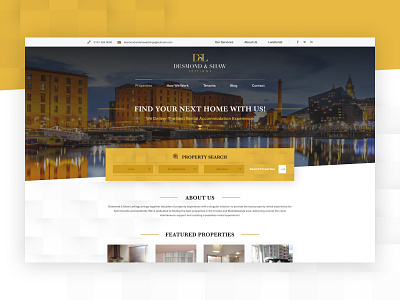 Desmond & Shaw Sales & Lettings activate agency brand branding design digital icon lettings logo sales ui ux web webdesign website