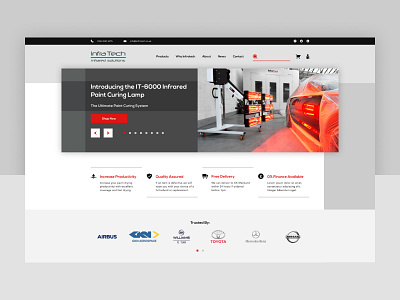 Infratech Solutions Website activate automotive brand branding design designer desktop digital infrared infratech logo mobile solutions ui uidesign ux uxdesign web webdesign website