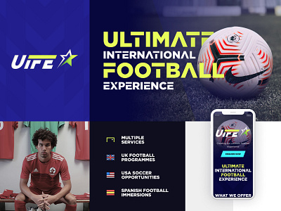 UIFE - Sport Brand activate brand branding design digital football international logo soccer sport ui ux web