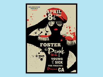 Foster The People Concert Poster 2 color print color concert poster design foster the people gig poster illustration poster poster art poster design print silkscreen print