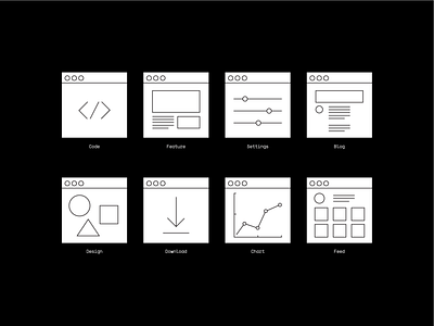 Random icons - freebie! black and white branding design download grafician icons icons download icons pack icons set iconset illustration illustrator icons line icons minimal minimalist resources simple ui uidesign vector