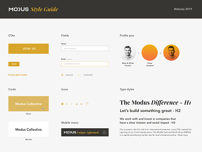 Modus.vc website styleguide design figma grafician minimal minimalist modus simple styleguide ui uidesign vc capital website website design website designer