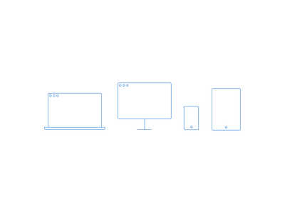 Devices (.sketch) blue devices grafician icons minimal simple sketch