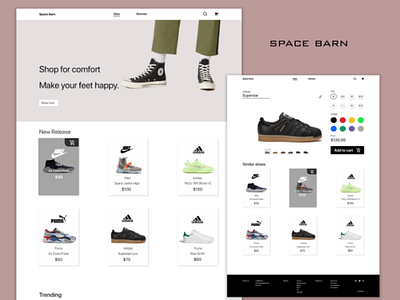 Online shoe store