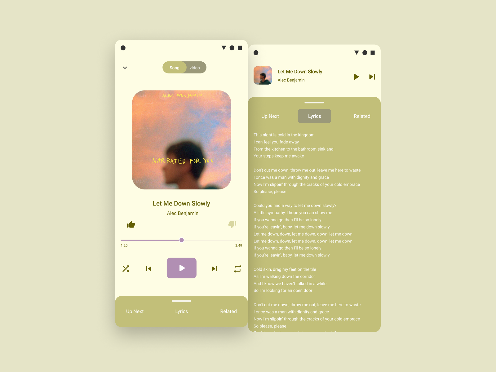 Material You Music app by Iyanu Adebayo-tayo on Dribbble