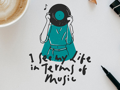 my life is music branding calligraphy dailytype design illustration lettering logo logotype typography