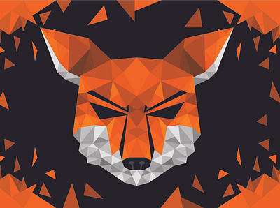 Animal Fox Head with Lowpoly style animal animal art animal illustration animals art artwork design fox foxhead foxlowpoly illustration inspiration low poly low poly lowpoly lowpolyart studio vector