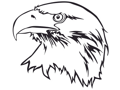 Eagle Head With Line art style animal animal art animal illustration animals bird bird icon birds design eagle eagle head eagles illustration line art vector