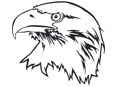 Eagle Head With Line art style