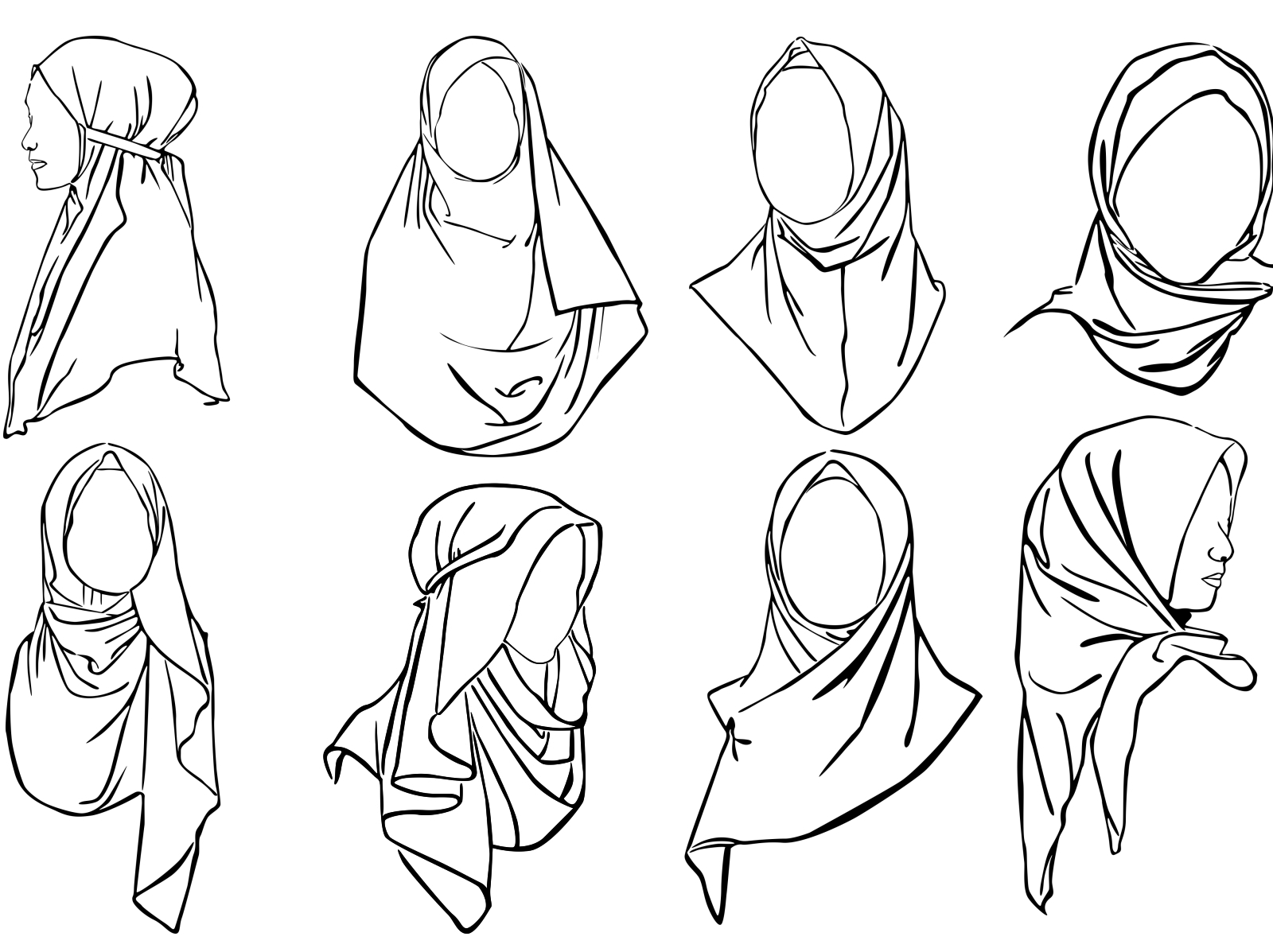 Hijab Woman with Line Art style by Arief sapta adjie on Dribbble