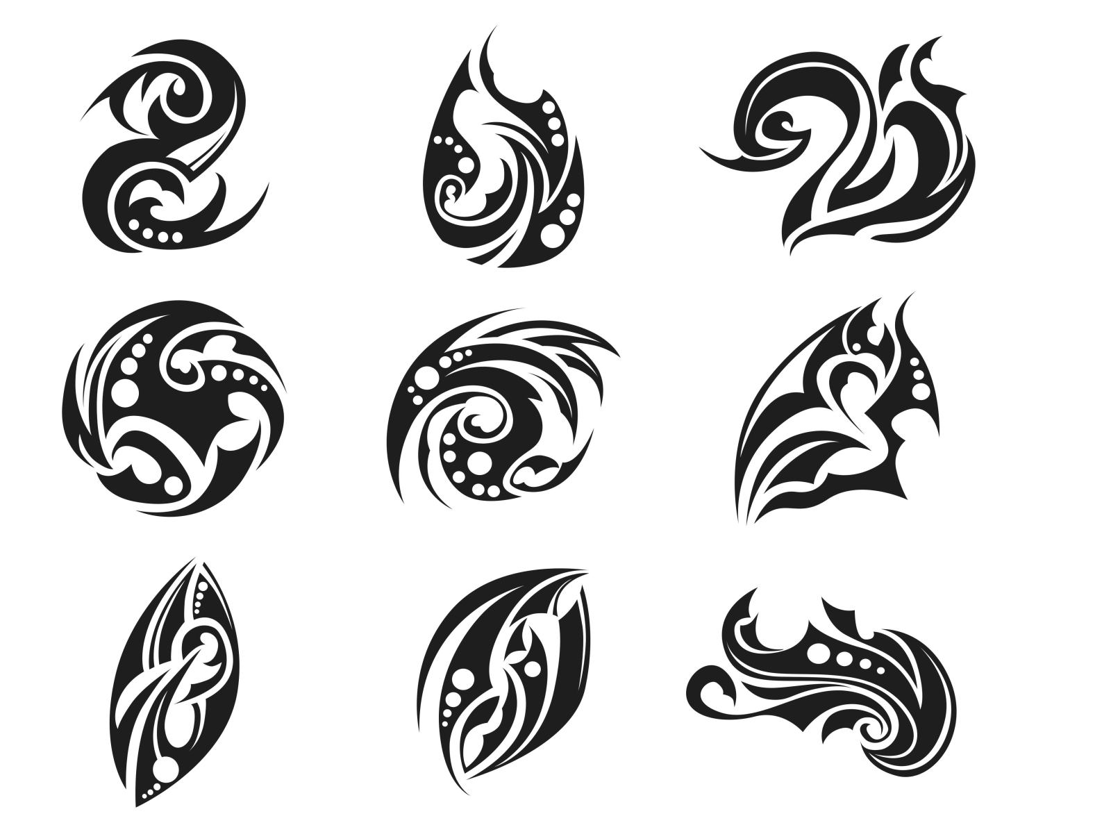 Tribal tatto vector set by Arief sapta adjie on Dribbble