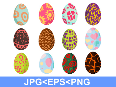 Easter Egg Art Bundle animal art animal illustration design easter easter bunny easter egg easter eggs egg illustration inspiration vector