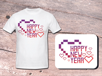 Love New Year T Shirt Design