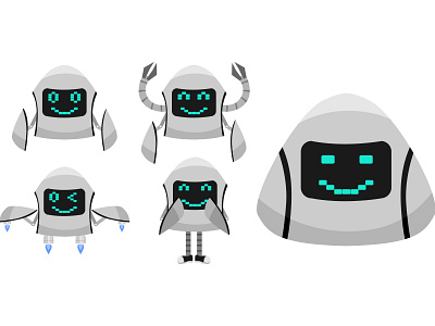 Cute Robot Vector cute cute art cute robot design illustration inspiration kids machine robot robot vector vector