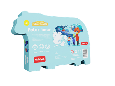 Polar Bear Puzzle Box Bottom blender illustration