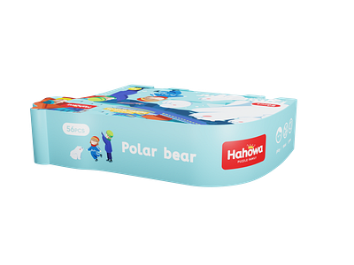 Polar Bear Puzzle Box Side blender illustration
