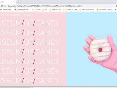 Museum of Candy pt 1 design portfolio ux web design website