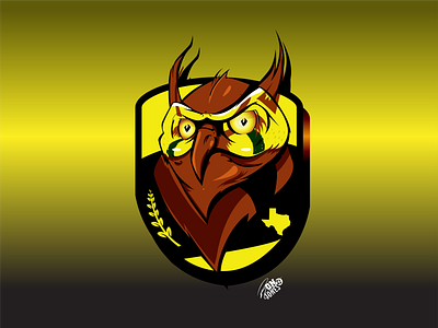 East Texas Horned Owls creative design illustration logo vector