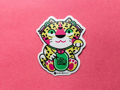 Maneki neko jaguar cat cat illustration jaguar maneki neko maneki neko manekineko mexican sticker