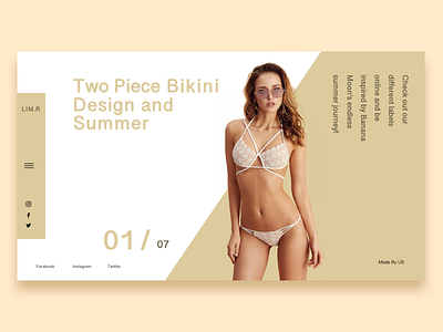 Swimsuit web app design mlbile web 品牌 平面 设计