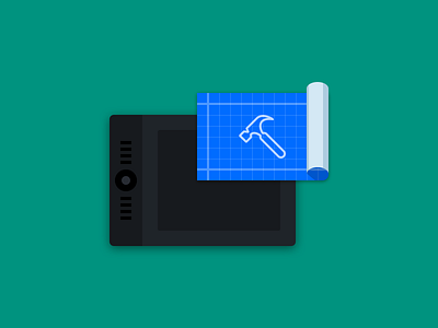 Icon Design - Take 2 blueprint flat icon icon design minimal retina tablet wacom