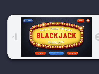 Blackjack iOS Game - Main Menu blackjack casino game ios main menu retina