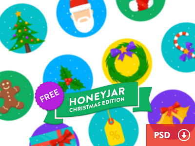 HoneyJar Christmas Edition - Free bell candy christmas gift gingerbread honeyjar mistletoe sale santa stocking tree wreath