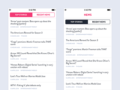 News - iOS app flat ios news tv shows