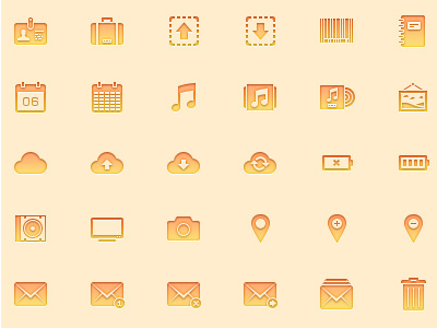 Random Glyphs 32px glyphs icons pictograms