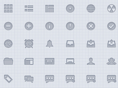 More Random Glyphs 32px glyphs icons pictograms