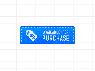 Available for Purchase Button blue button icon mensch purchase tag