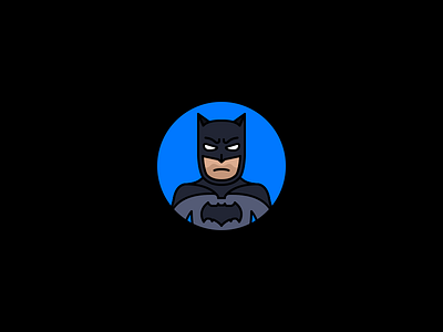 Batman batfleck batman comics dc dccu flat icon illustration stroke tdk the dark knight