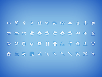 16px Glyphs Final 16px blue glyphs icons tiny