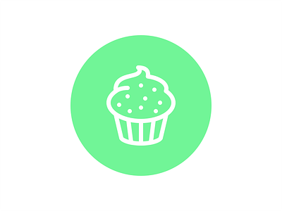 Cupcake Icon cake cupcake flat icon minimal stroke stroke icon