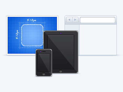 Icons for Portfolio blueprint browser icon icons ipad iphone ui user interface webdesign