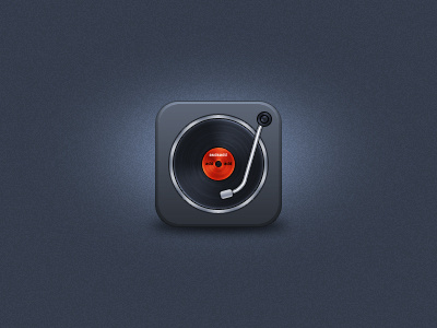 Turntable iOS Icon 114px disc icon ios ipad iphone turntable vinyl