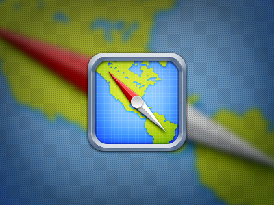 Safari iOS Icon 144px icon ios ipad iphone maps metal retina safari