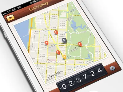 Gameplay - iOS flipclock gameplay google iphone maps pins retina settings wood