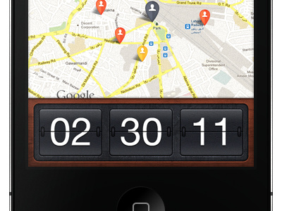 Flipclock Timer iOS countdown flipclock ios iphone location maps metal retina timer wood