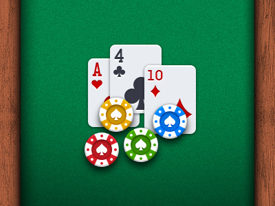 Poker Game Elements - iOS cards chips game ios iphone iphone 5 poker retina table