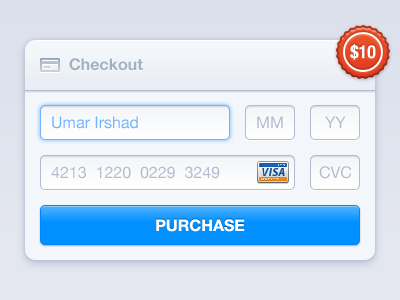 Checkout Form - PSD checkout credit card entypo form payment purchase tag visa web