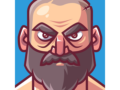 Bald Bearded Warrior adobe illustrator bald bald headed beard character character design character illustration digital art digital illustration digital painting illustration illustrator male male character pirate vector vector art vector artist vector illustration vector illustrator