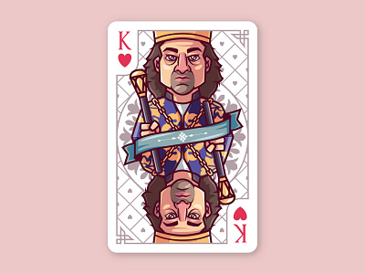 The King of Hearts adobe illustrator board game board game art board game design board games character design character illustration deck digital art illustration illustrator playing cards vector art vector artist vector illustration vector illustrator