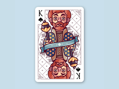 The King of Spades adobe illustrator board game board game art character character design character illustration digital illustration illustration illustrator playing card playing cards vector vector art vector illustration vector illustrator