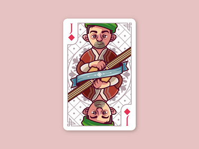 The Jack of Diamonds adobe illustrator board game board game art character character design deck illustration playing card playing cards vector art vector illustration vector illustrator