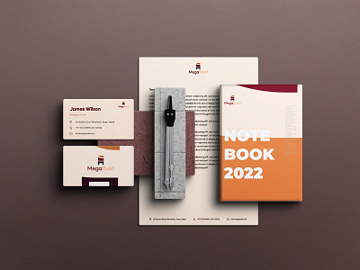 Branding- MegaBuild agency architecture corporate identity graphic design logo minimal