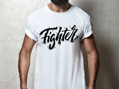 Fighter-lettering print design fighter hand lettering lettering print