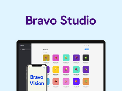 Bravo Studio x Bravo Vision app bravo design figma madewithbravo mobile native app prototype ui ux