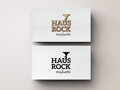 Logo Hausrock-Musikanten band brass cd ci corporate design graphic hausruck identity logo music musicians rock
