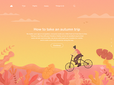 Road Trip Style3 autumn fall illustration road trip simple travel ui web design